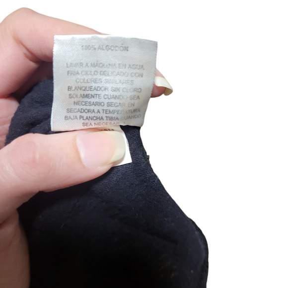 Maison Jules plain black short sleeve tee with small front pocket, size small - Picture 3 of 5